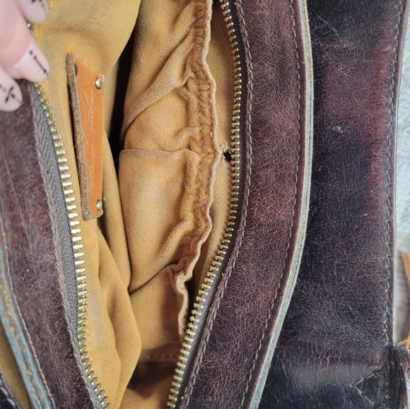 Patricia Nash Rienzo Floral Italian Leather Purse Red Boho Vintage Style - Picture 7 of 9